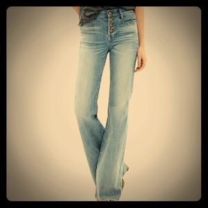 Madewell button fly flea market flare